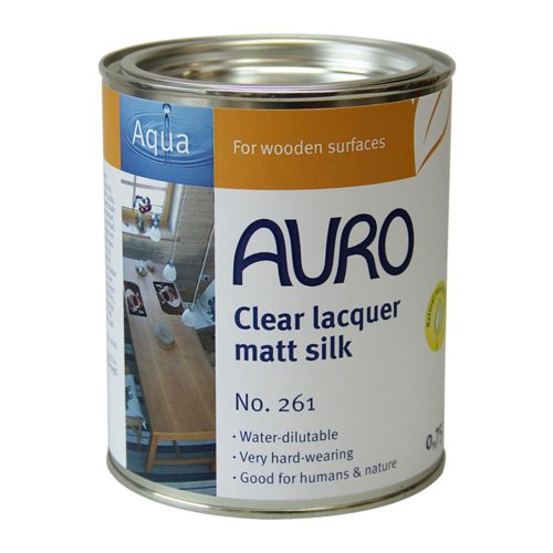 Auro 261 Natural Clear Matt Silk Lacquer Varnish