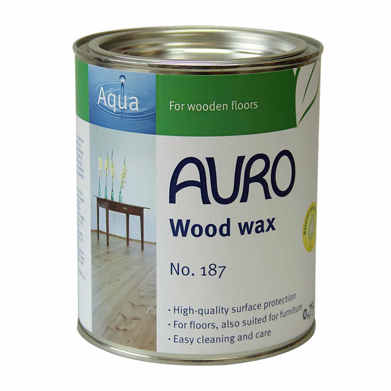 Natural Wood Wax For Wooden Floors - Water Based Non Toxic Auro 187
