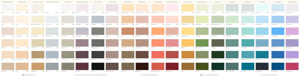 Graphenstone natural wall paint colour charts 2025