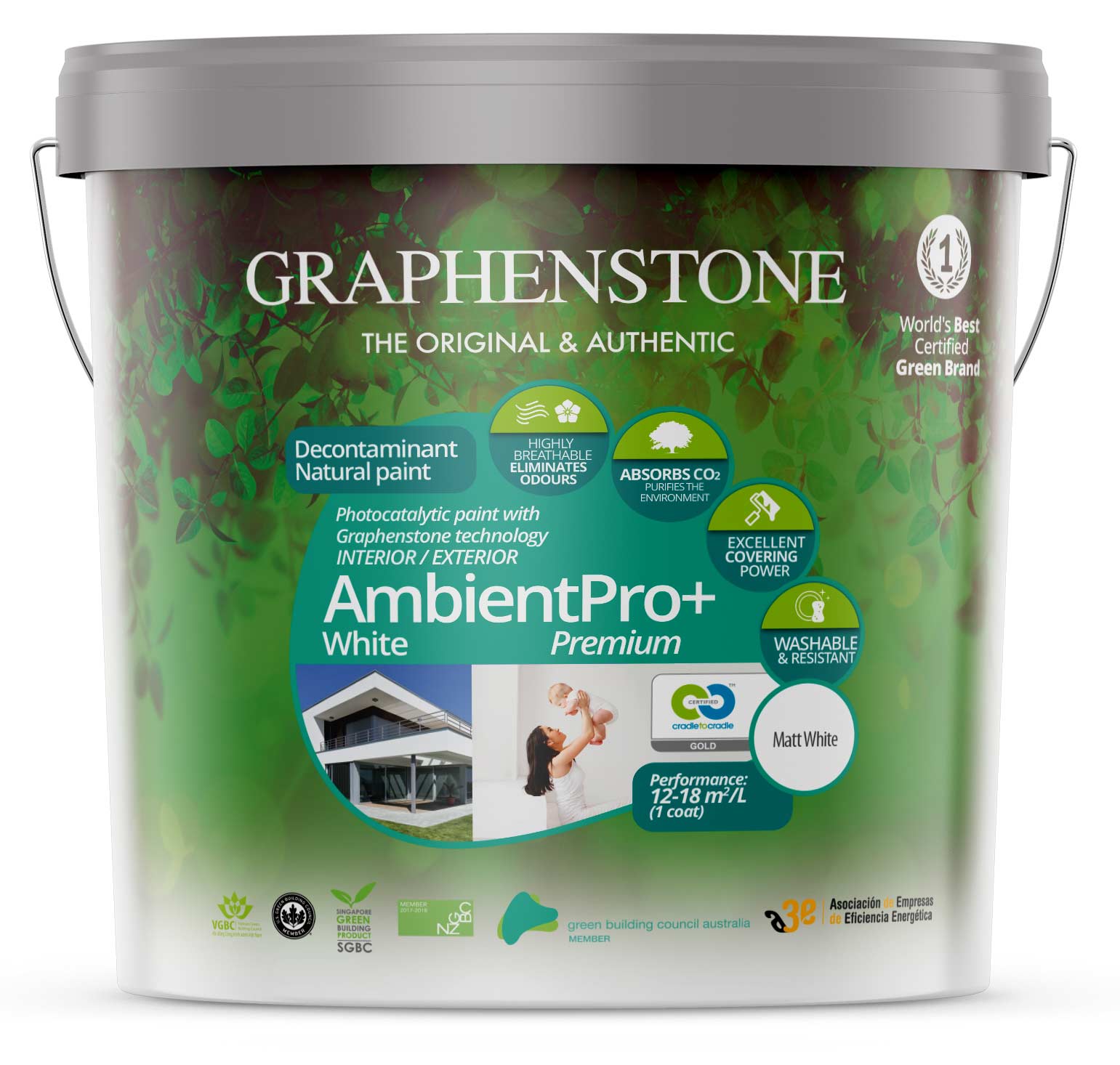 Air purifying Paint – Graphenstone Ambient Pro White Photocatalytic