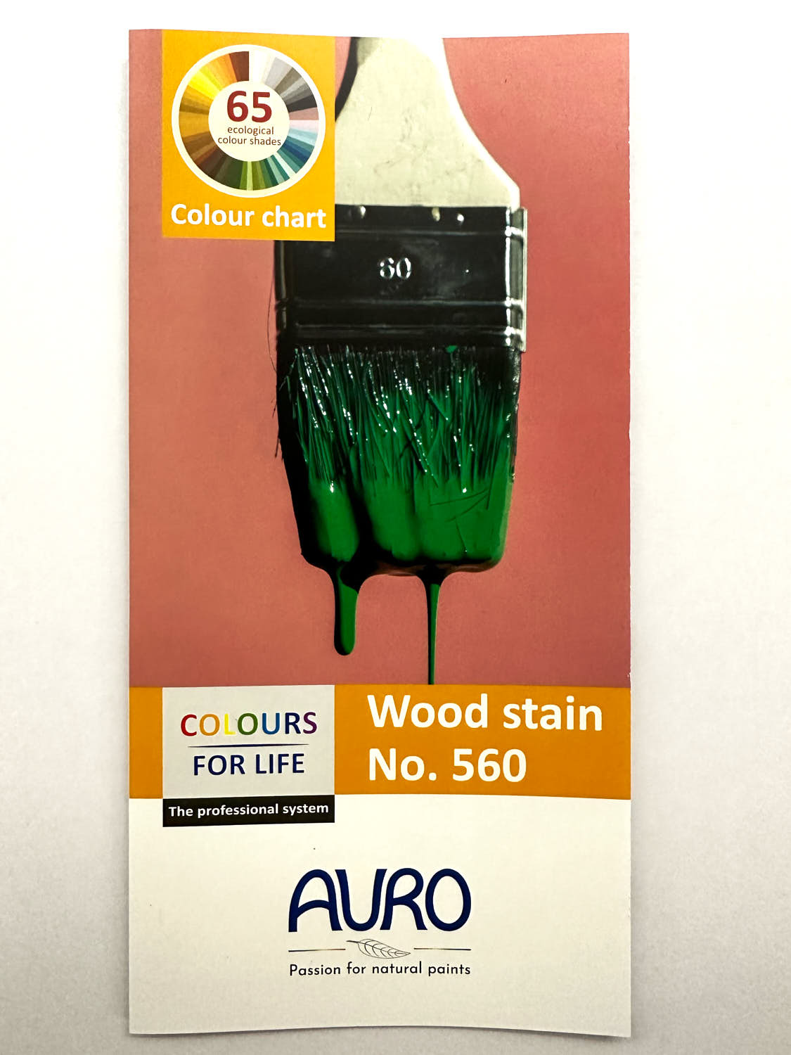 Natural Colours Wood Stain - Auro 560 colour chart