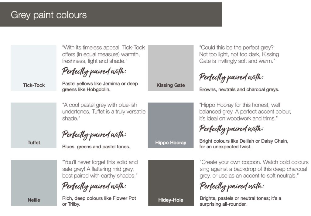 Grey paint colours