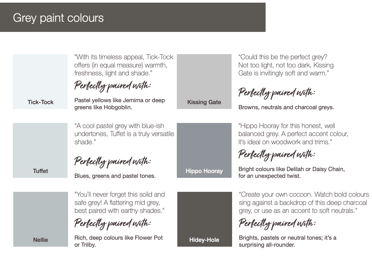 Grey paint colours