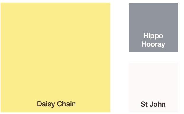 Yellow and cream paint colours