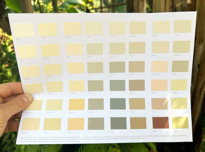 Earthborn Masonry Paint Colour Chart 3